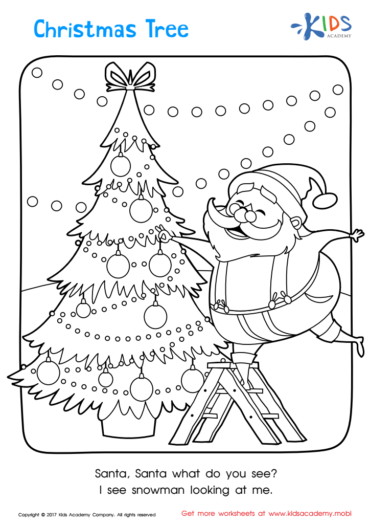 Christmas christmas tree printable printable coloring page for kids