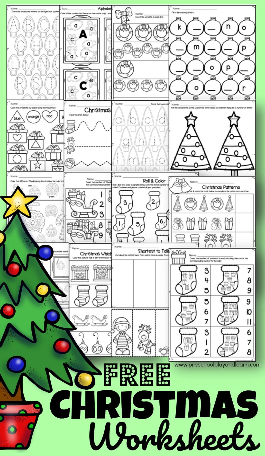 Ð free printable christmas worksheets for preschool