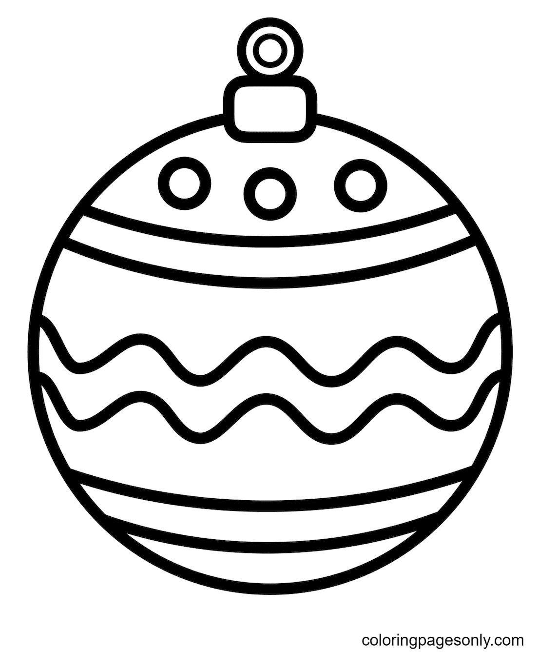 Christmas ornaments coloring pages printable for free download