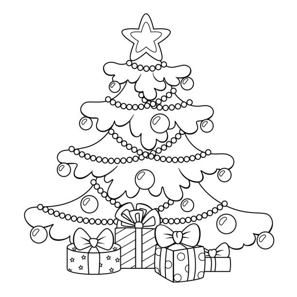Christmas coloring pages stock photos pictures royalty