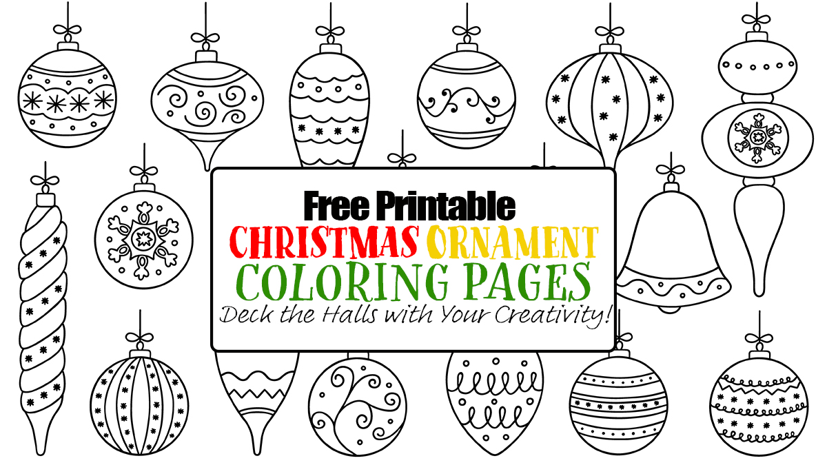 Free printable christmas ornament coloring pages