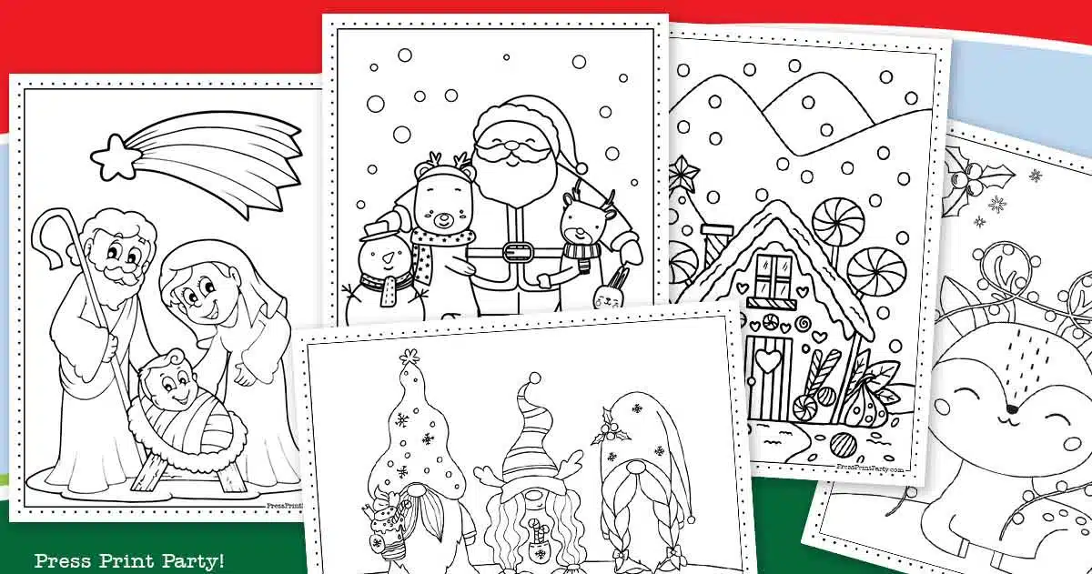 Free festive coloring pages for christmas perfect for kids