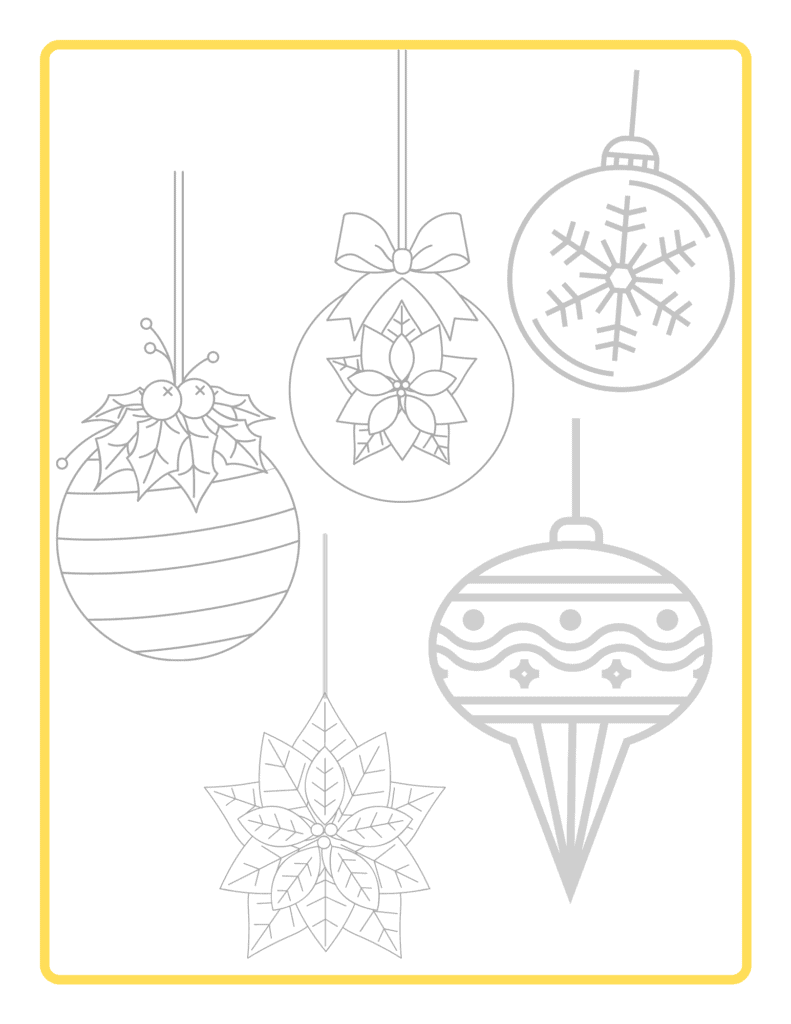 Free christmas ornament coloring pages