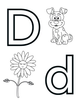 Letter d alphabet coloring page sheet by knox worksheets tpt