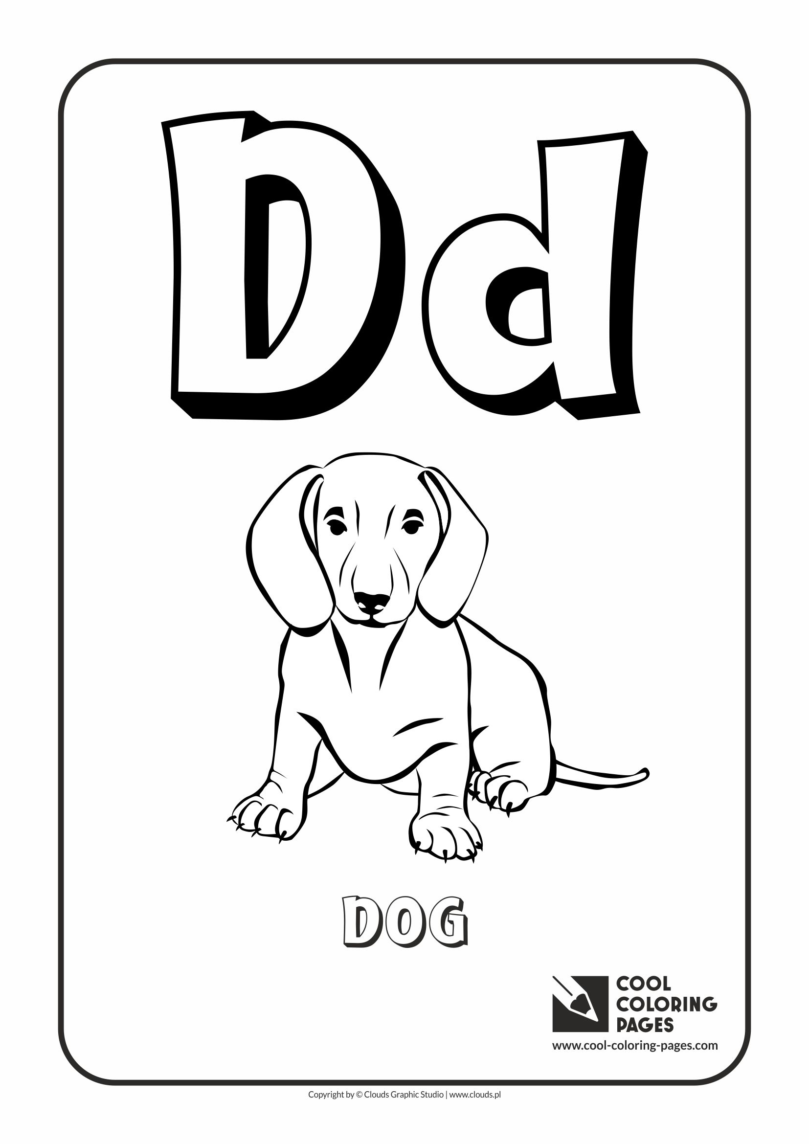 Cool coloring pages letter d