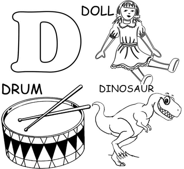 Letter d coloring pages free printable coloring pages for kids