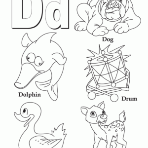 Letter d coloring pages printable for free download