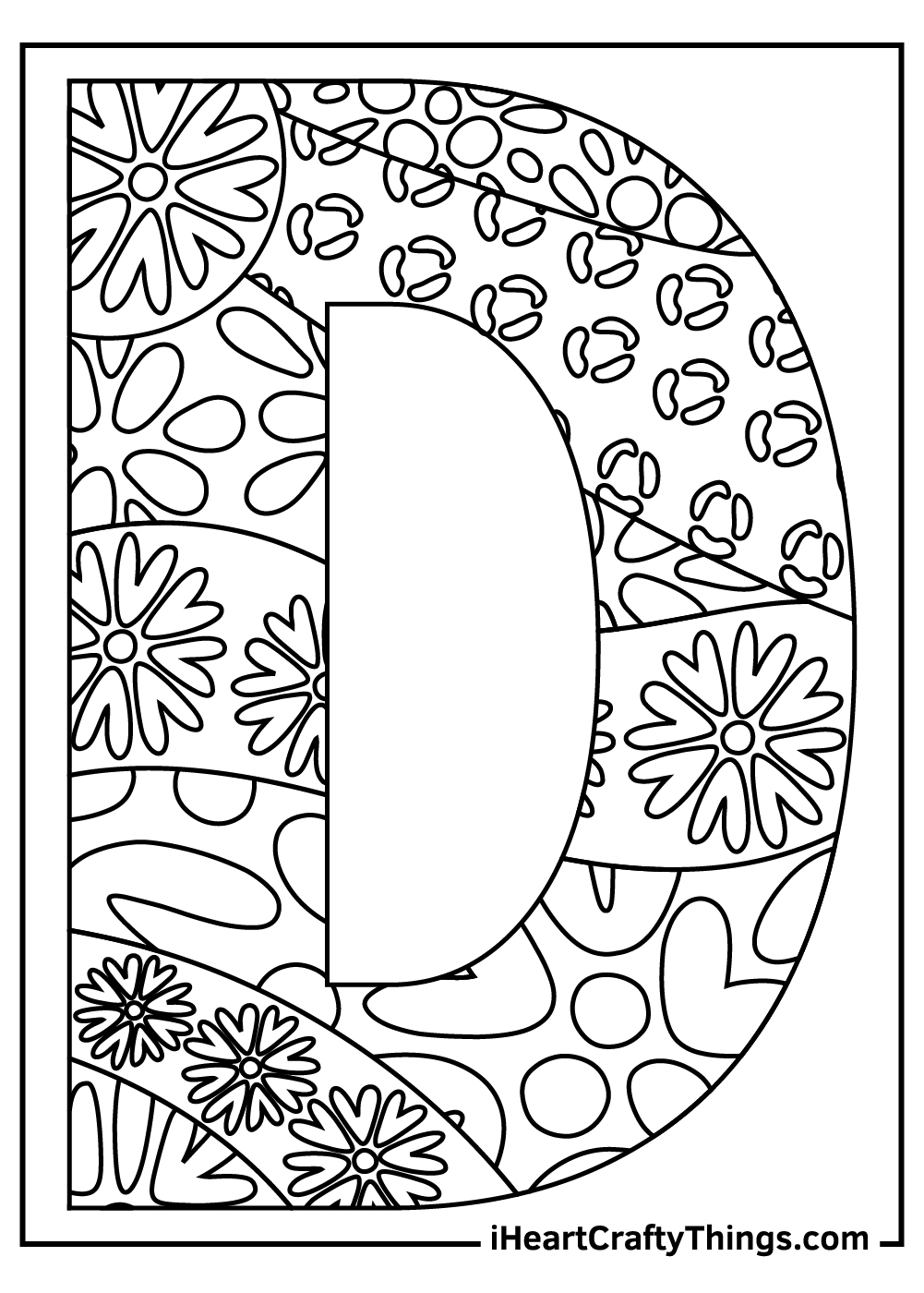 Letter d coloring pages free printables