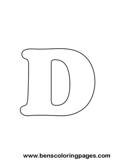 Free letter d coloring page