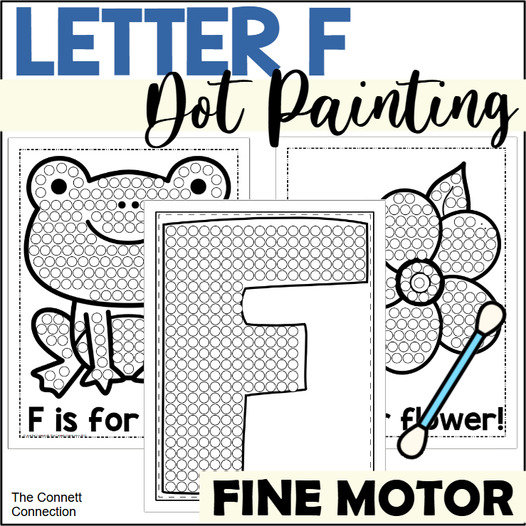 Letter f dot painting activity made by teachers
