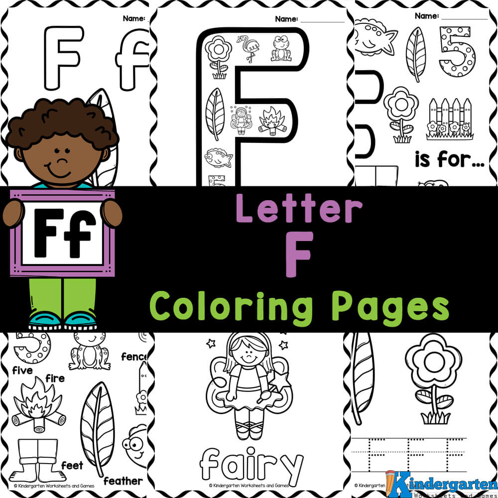 Free printable letter f coloring sheet pages for kids