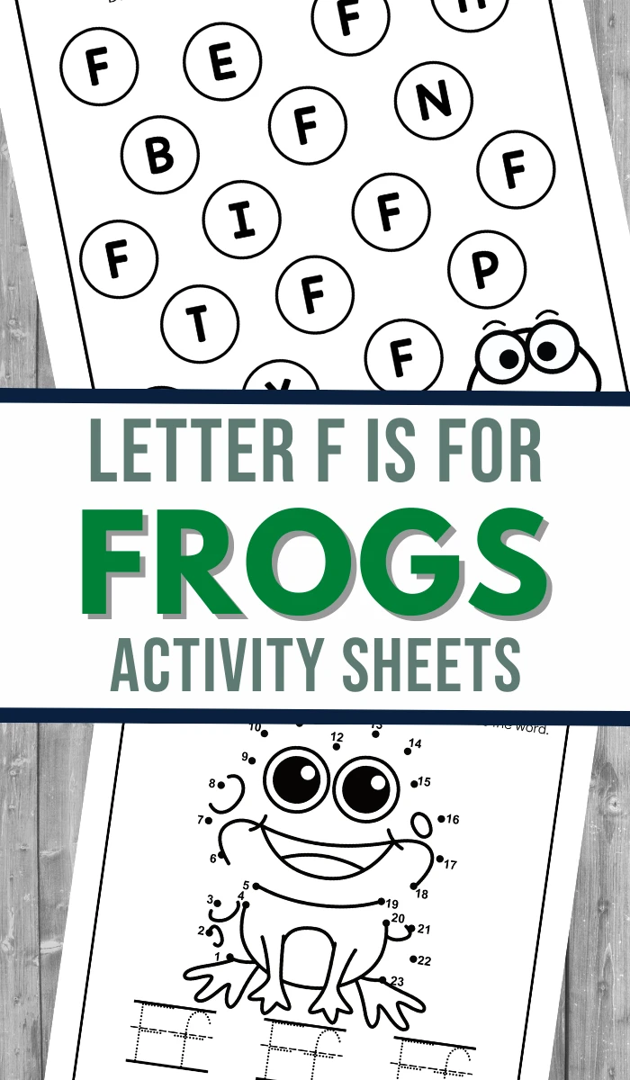 Letter f is for frog worksheets