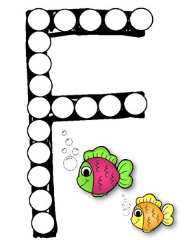 Dot marker letter f alphabet worksheets by teaching with faith and joy