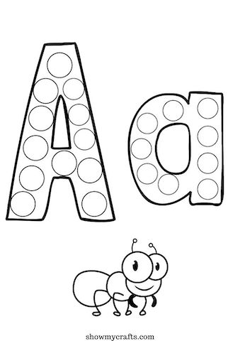 Printable alphabet dot painting worksheets