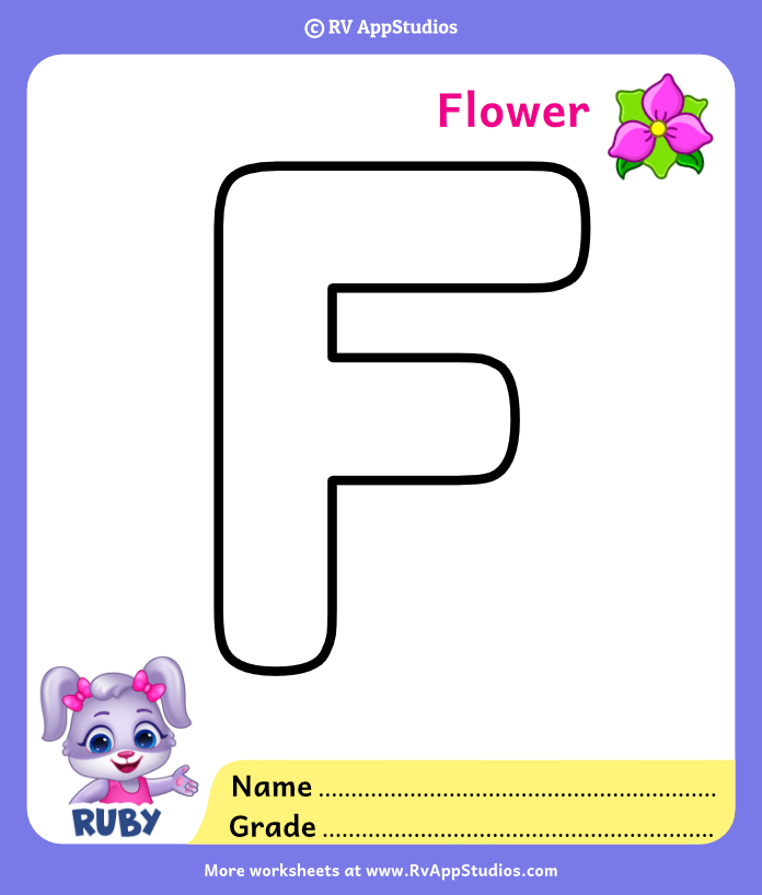 Letter f coloring pages