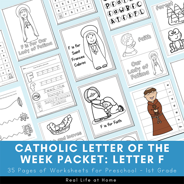 Letter f â catholic letter of the week worksheets and coloring pages