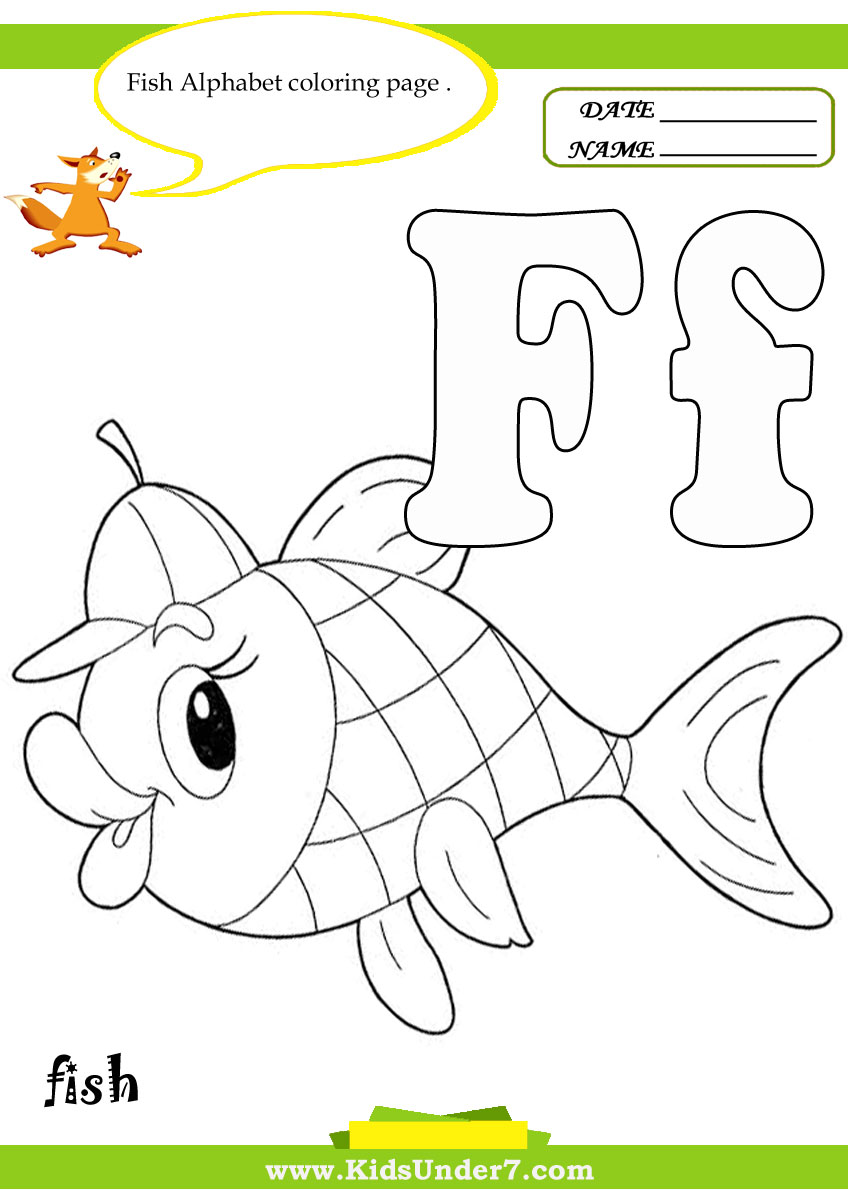 Kids under letter f worksheets and coloring pages
