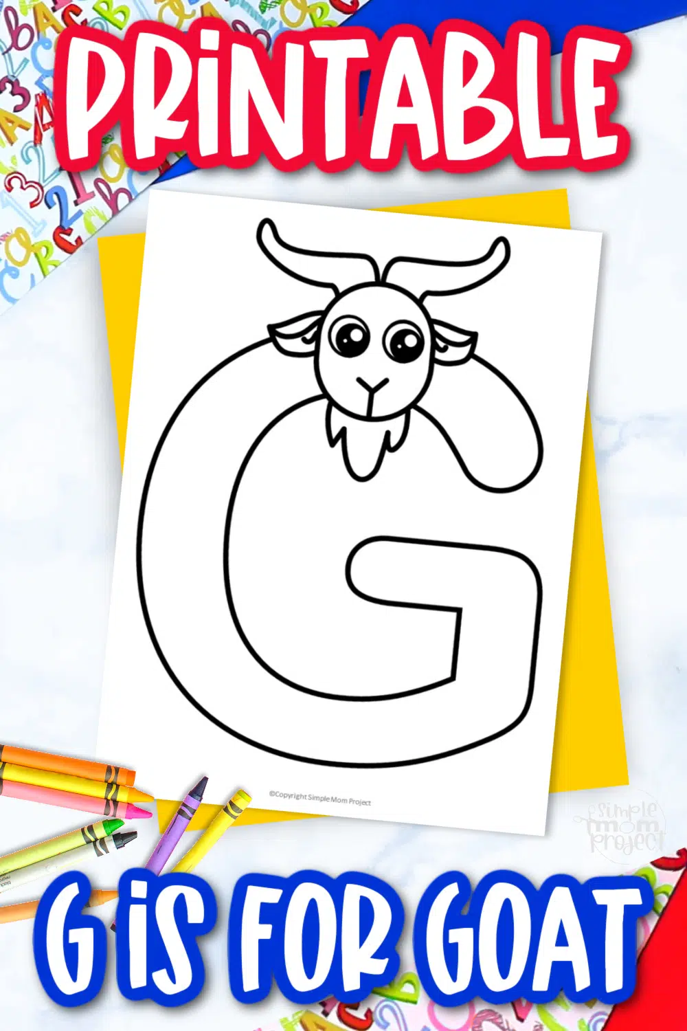 Free printable letter g coloring page â simple mom project