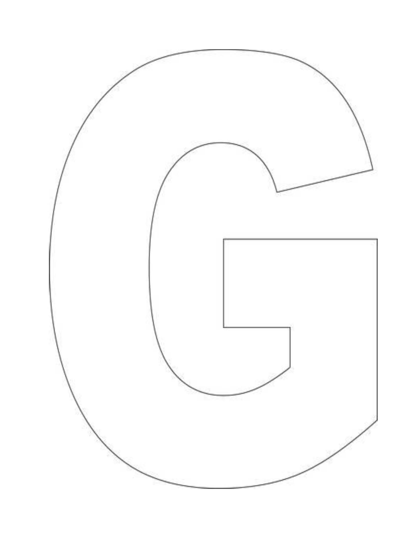 Printable letter g craft template