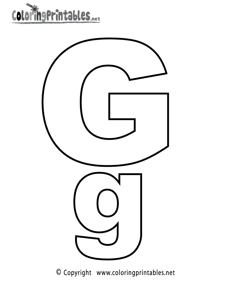 Alphabet letter g coloring page printable lettering alphabet alphabet coloring pages printable alphabet letters