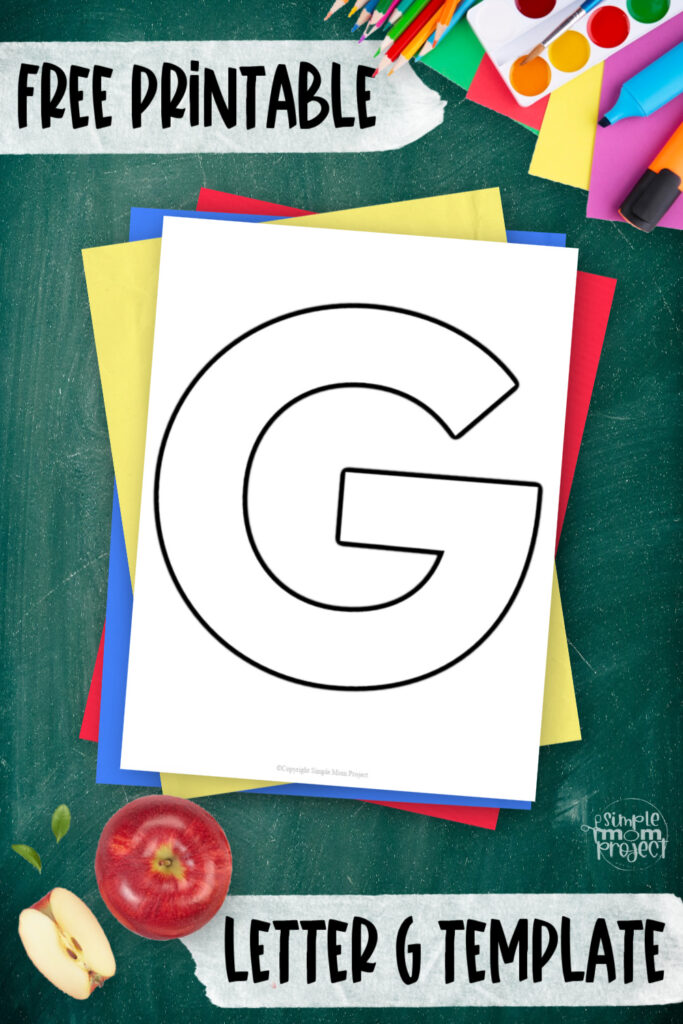 Free printable uppercase letter g template â simple mom project