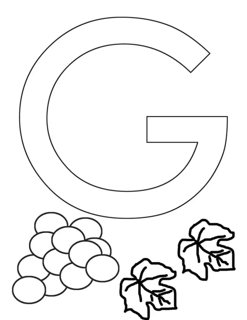 Fun letter g for grapes craft for preschool