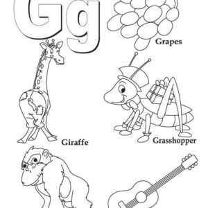 Letter g coloring pages printable for free download