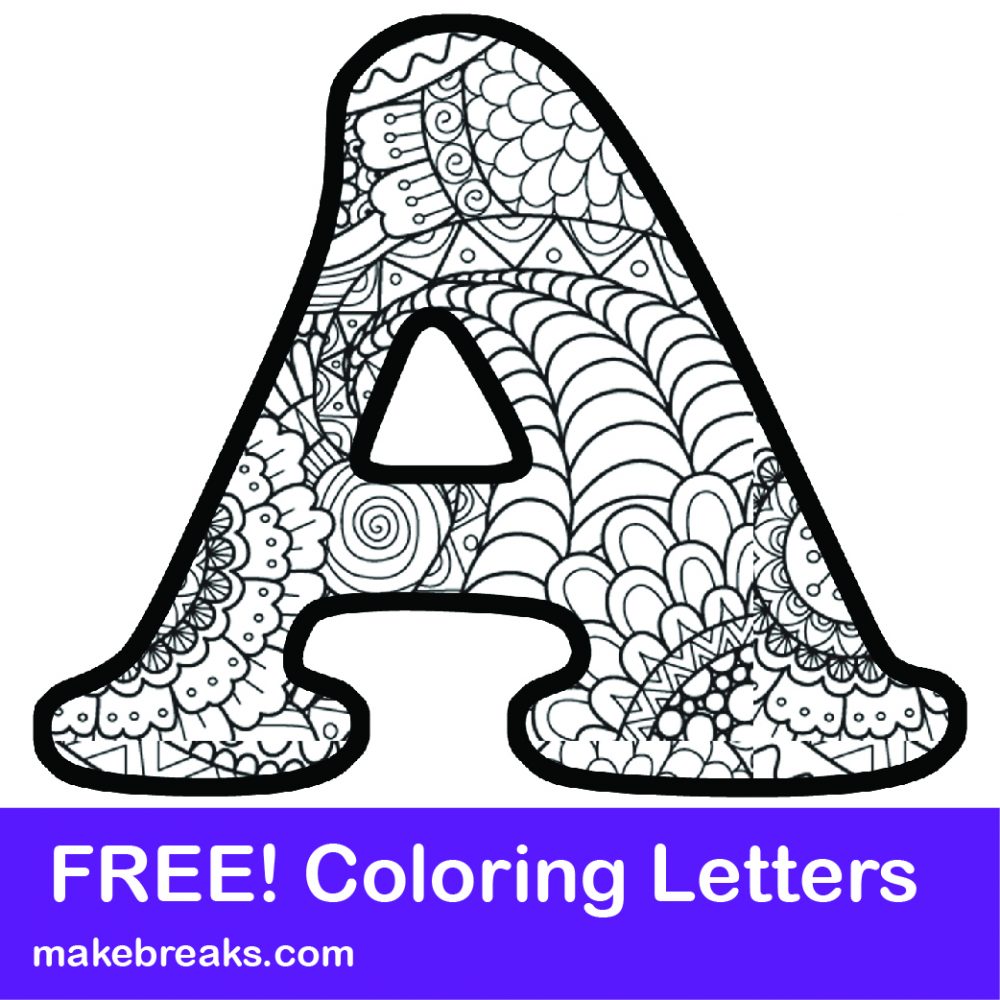 Printable letter alphabet coloring pages