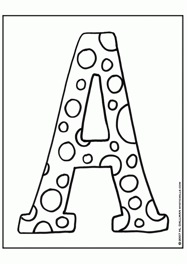 Letter a coloring pages printable for free download