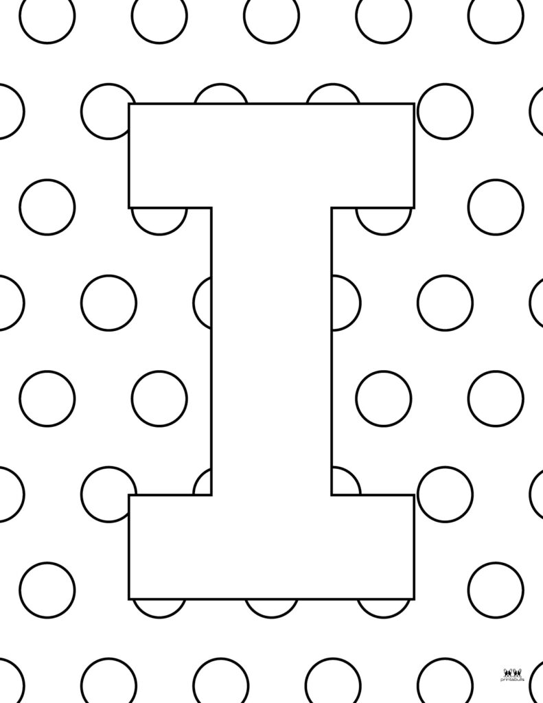 Letter i coloring pages