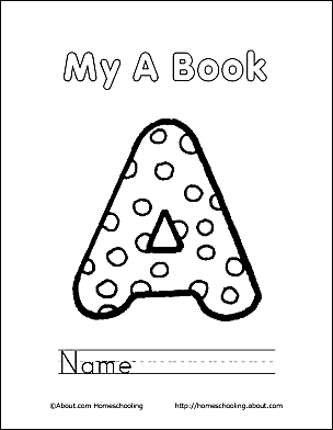 Letter a coloring book