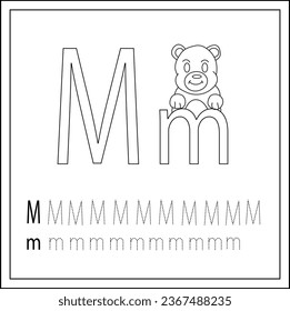 Letter m coloring page images stock photos d objects vectors