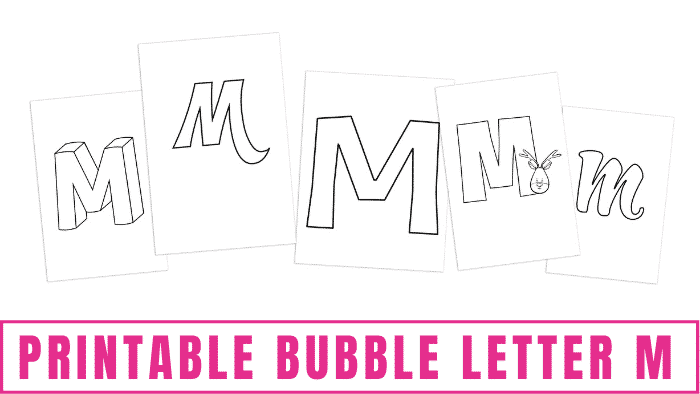 Printable bubble letter m