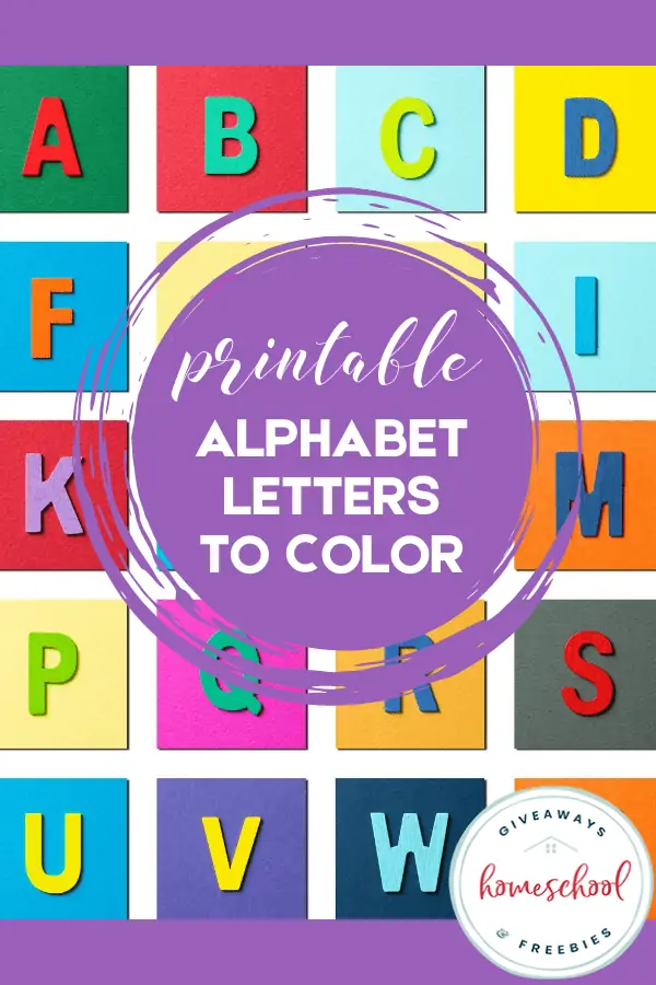 Printable alphabet letters to color
