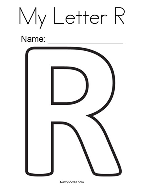My letter r coloring page