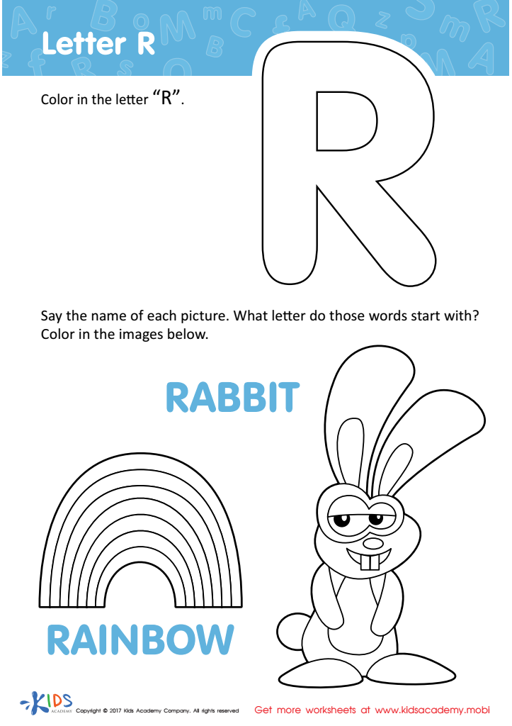 Letter r printable letter r coloring sheet free letter r template print out