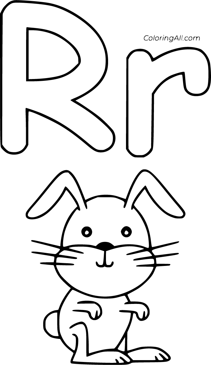 Letter r coloring pages