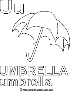 Letter u activity page umbrella alphabet coloring worksheet