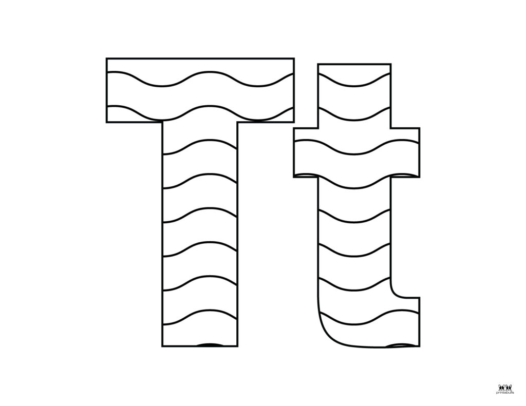 Letter t coloring pages