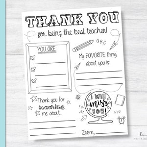 Teacher appreciation letter thank you teacher coloring page thank you letter coloring page digital download printable