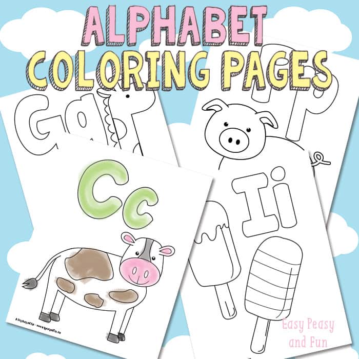 Free printable alphabet coloring pages