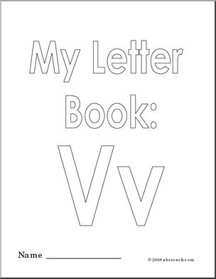 Coloring pages my letter v coloring book