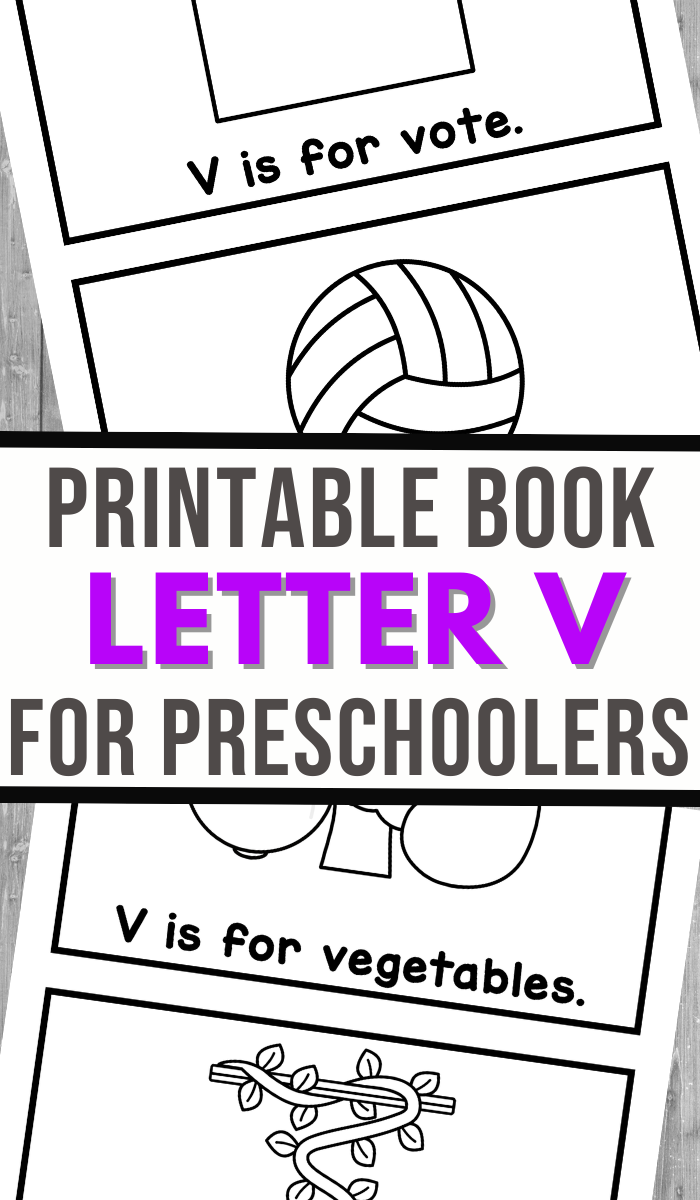 Printable letter v book
