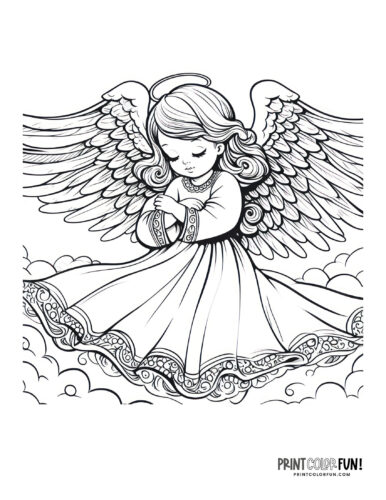 Angel clipart coloring pages plus heavenly crafts activities for your little cherubs at
