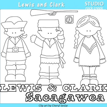 Lewis and clark us history line drawings clip art c seslar tpt