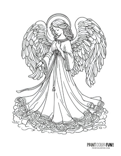 Angel clipart coloring pages plus heavenly crafts activities for your little cherubs at