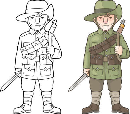 Soldier coloring book stock illustrations cliparts and royalty free soldier coloring book vectors