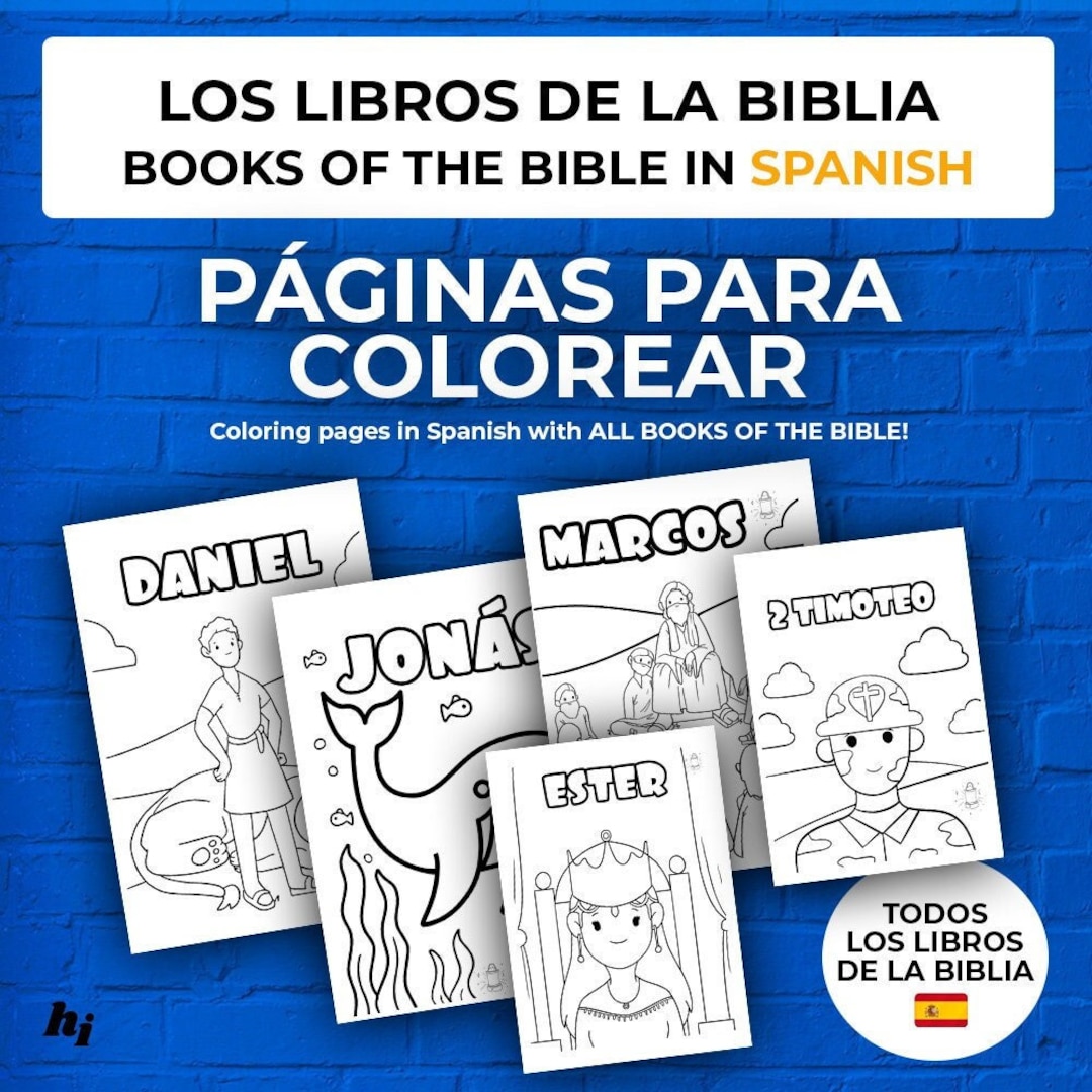 Pãginas para colorear de los libros de la biblia coloring pages books of the bible in spanish sunday school activity in spanish