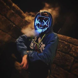 Blue purge halloween led mask â purge mask