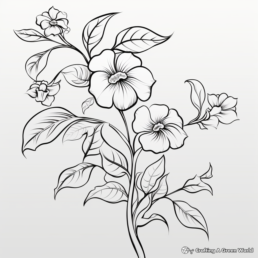 Flower vine coloring pages